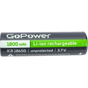 Аккумулятор GoPower 18650 1800mAh (1ШТ)